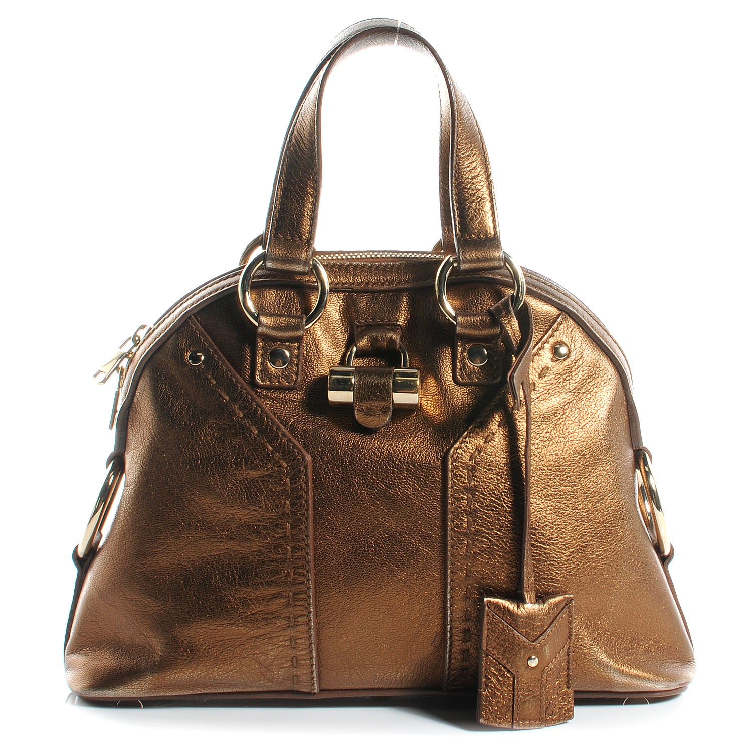 Saint Laurent Leather Mini Muse Bronze 1 of 7