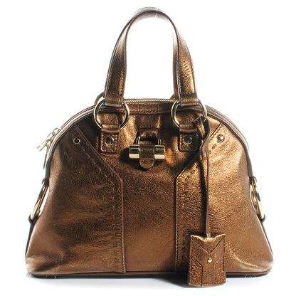 Saint Laurent Leather Mini Muse Bronze 1 of 7