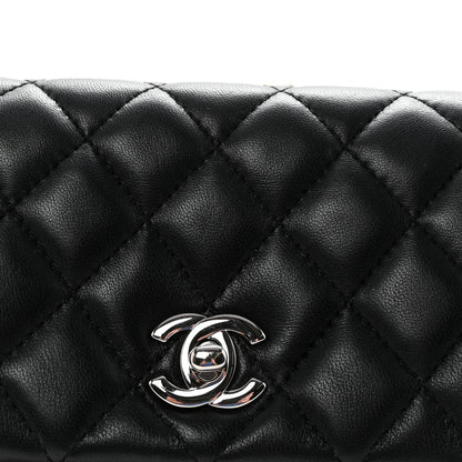 Chanel Lambskin Quilted Fold Up Again Clutch Black 7 of 10