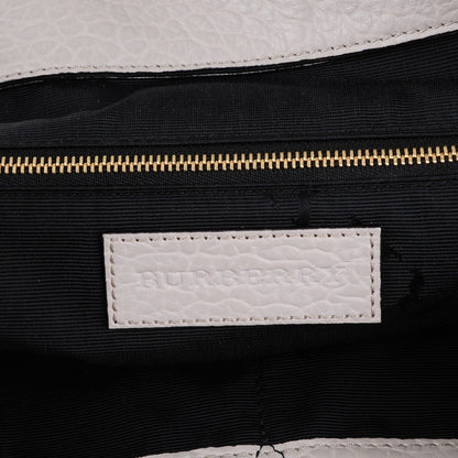 Burberry Signature Grain Calfskin Medium Dewsbury Tote Stone White 6 of 8
