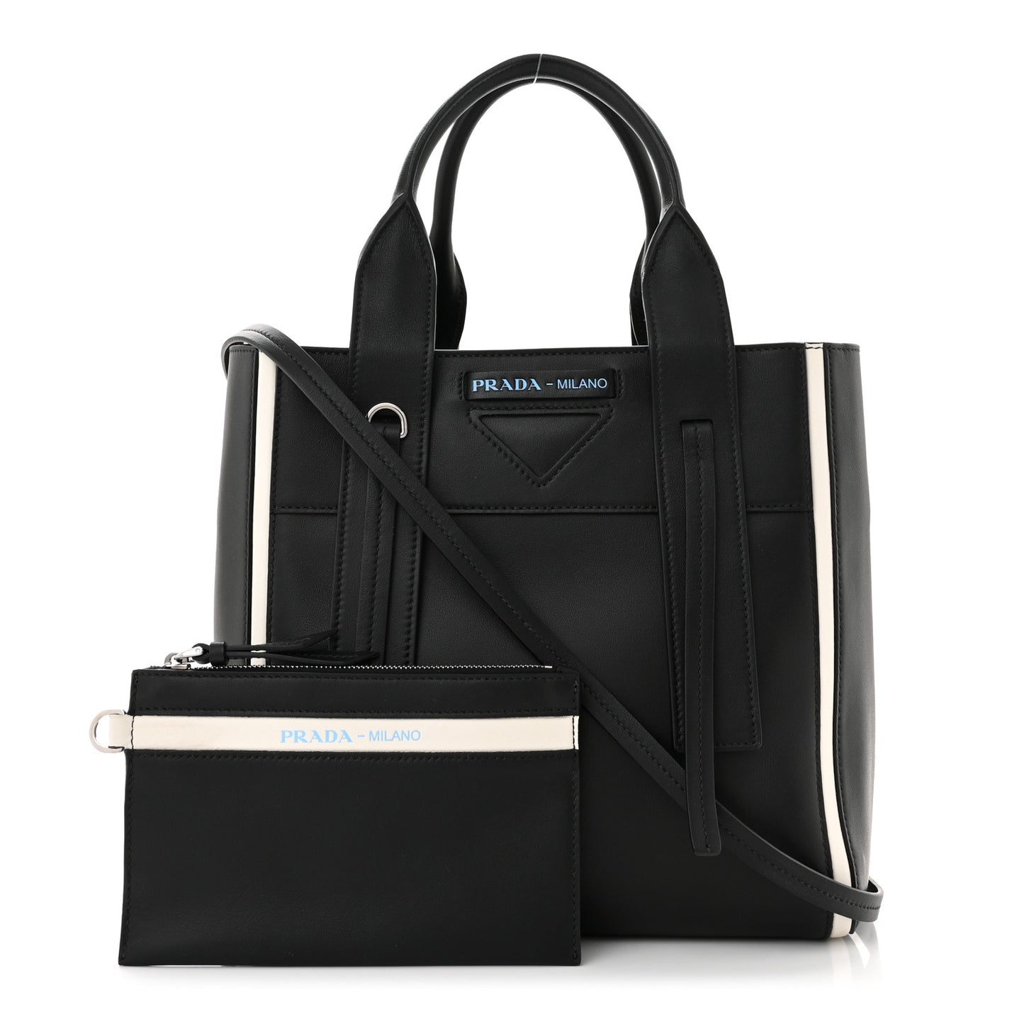 Grace Lux Light Small Ouverture Tote Black White