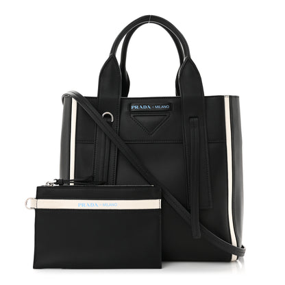 Prada Grace Lux Light Small Ouverture Tote Black White 1 of 9