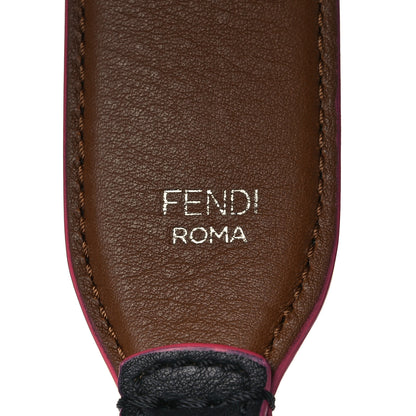 Fendi Vitello Dolce Plexiglass Bi-Color Studded Strap You Black Brownie Multicolor 4 of 5