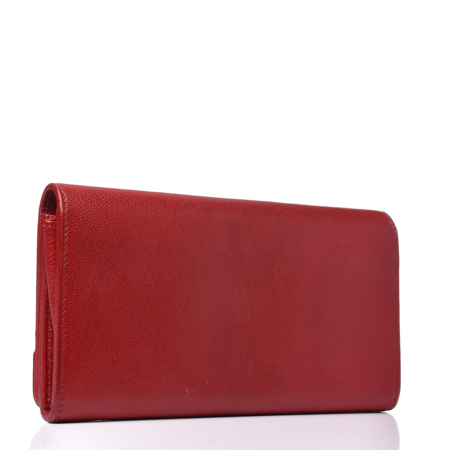 Agneau Classic Hardware Money Wallet Red