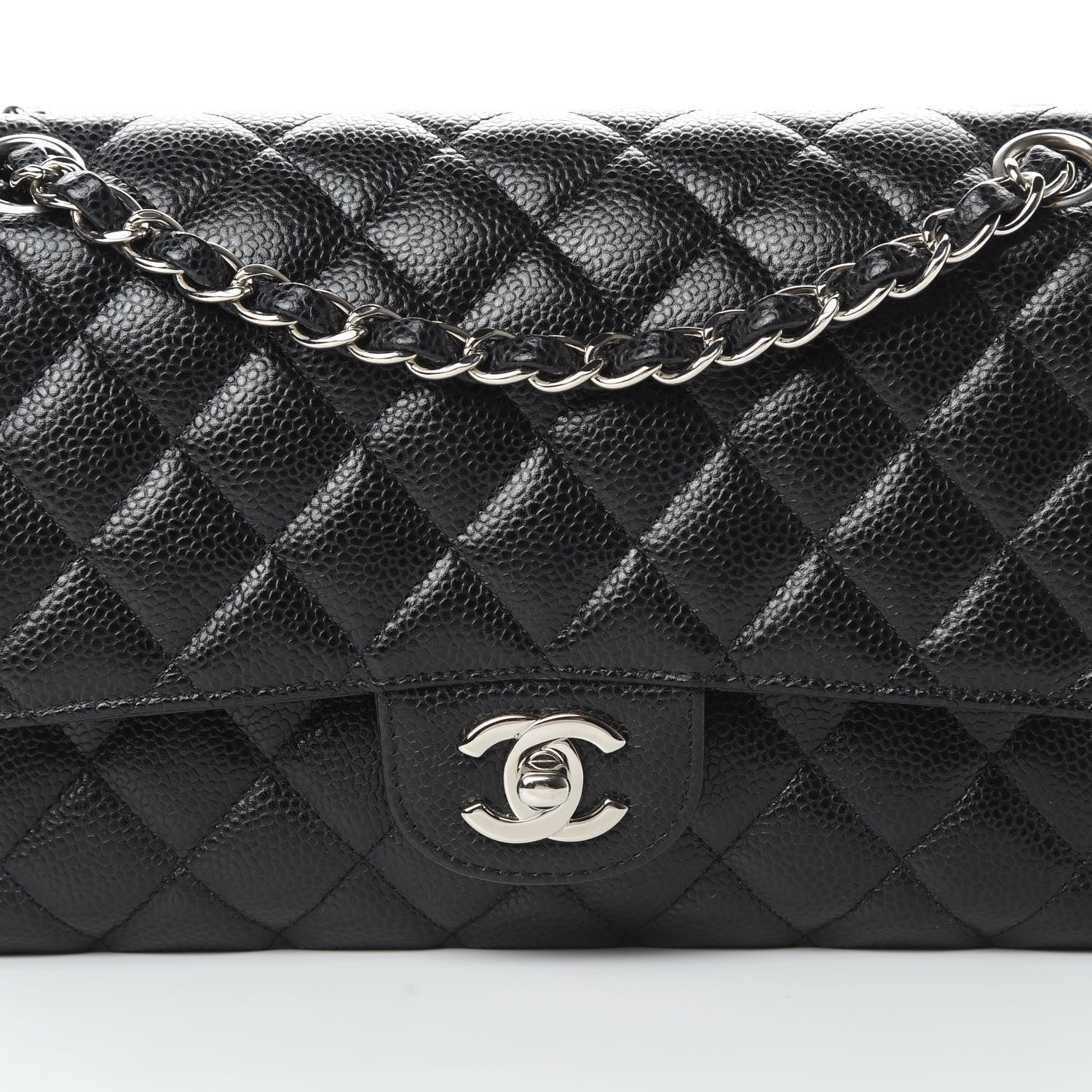 Chanel Caviar Quilted Medium Double Flap Black 8 of 13