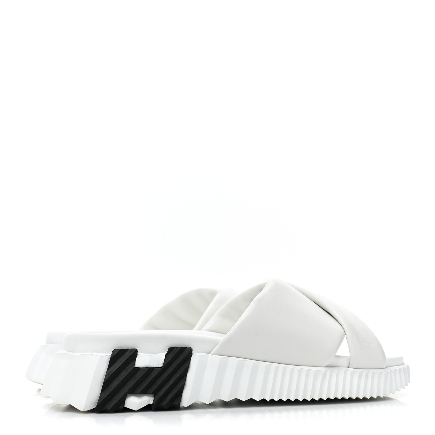 Hermes Nappa Womens Infra Sandals 37 White 4 of 10
