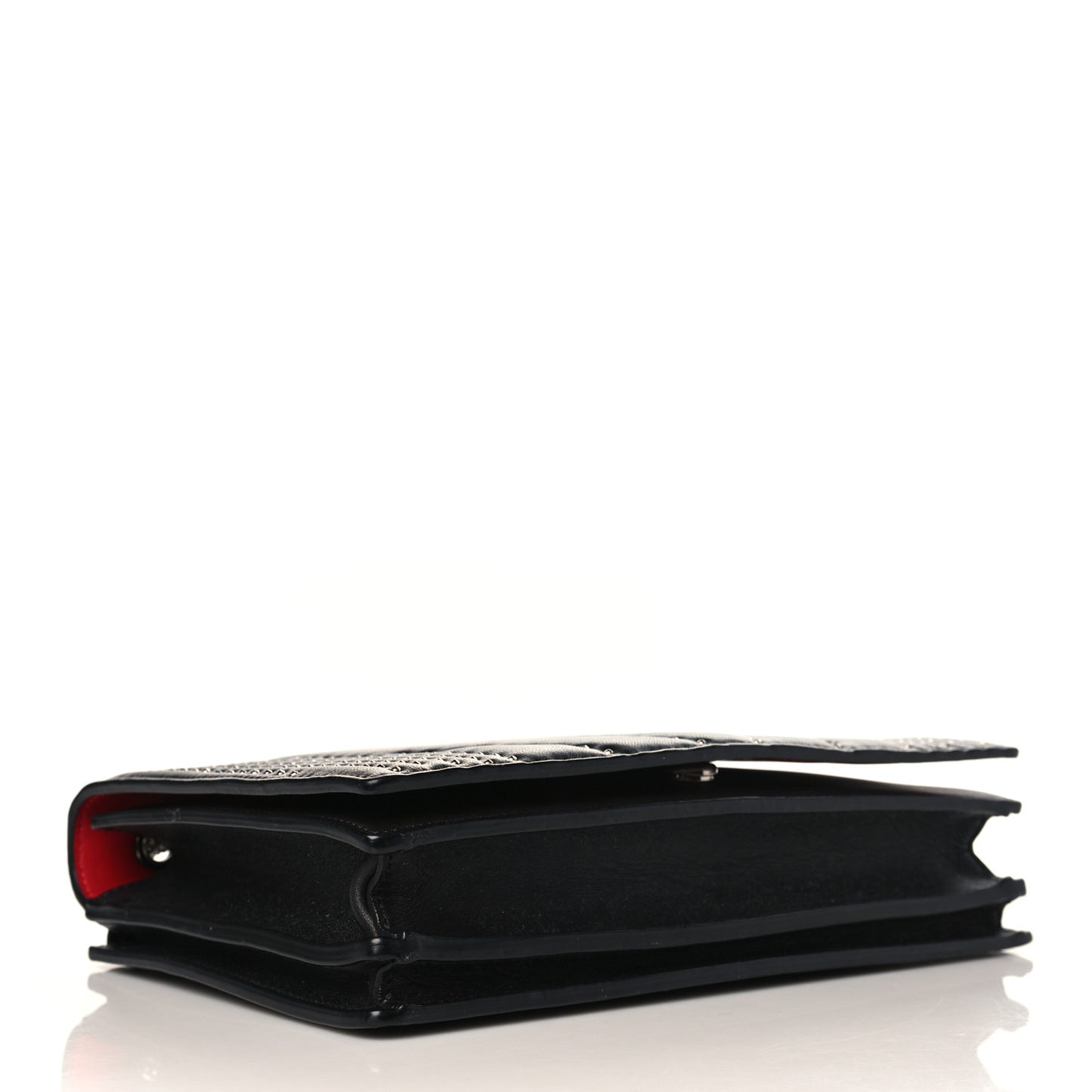 Lambskin Diamond Disco Mini Flap Crossbody Bag Black