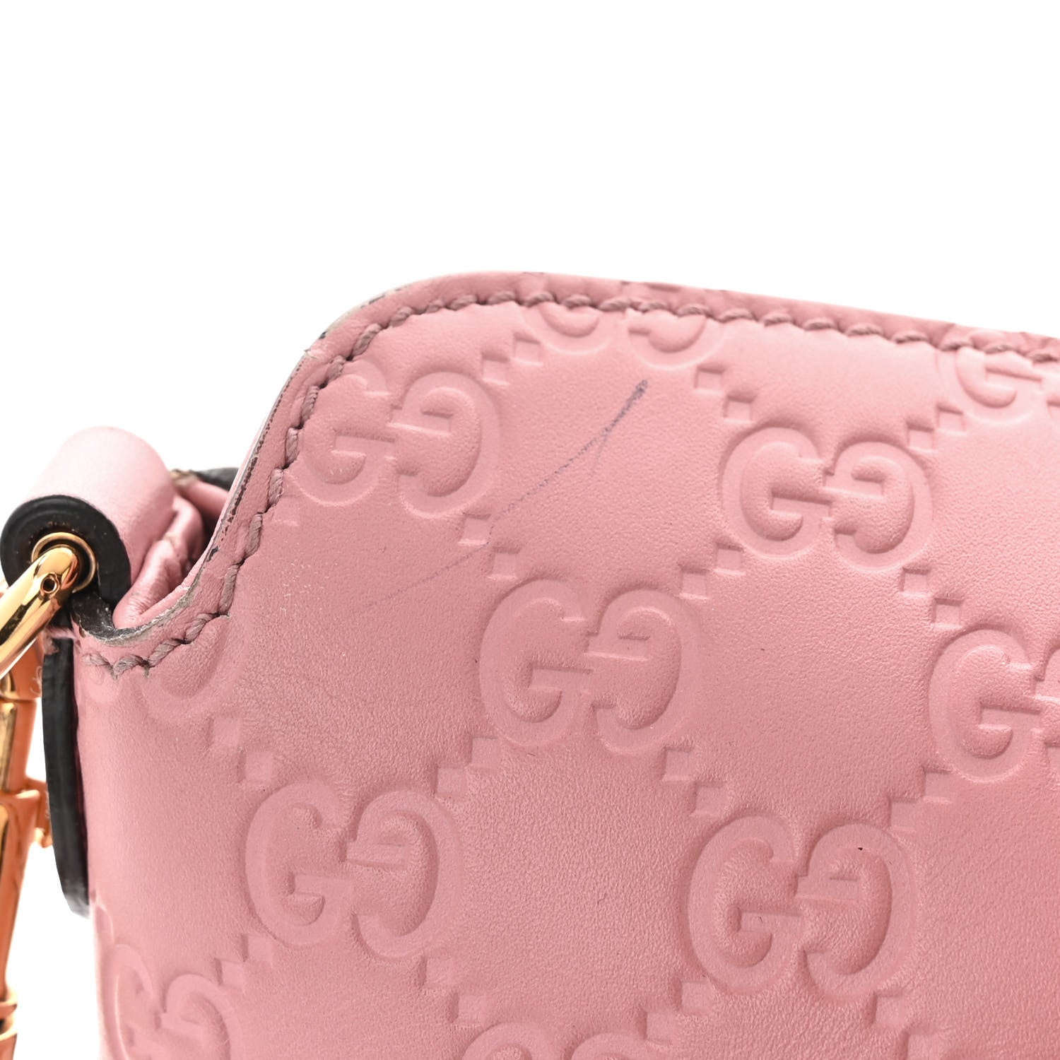 Gucci Guccissima Signature Linea A Foldover Tote Rose Baby Candy 12 of 13
