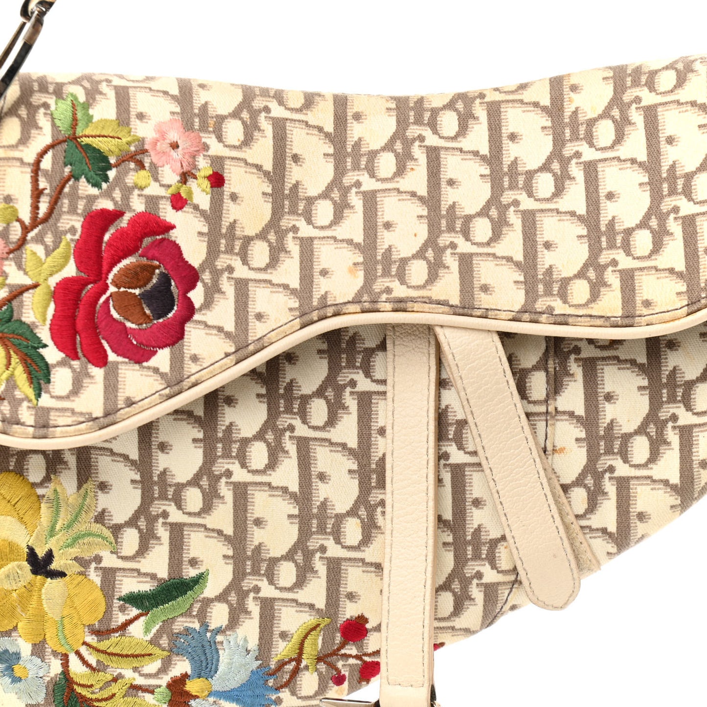 Monogram Vintage Flowers Saddle Bag Beige