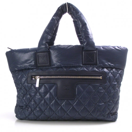 Chanel Nylon Coco Cocoon Large Tote Blue 1 of 11