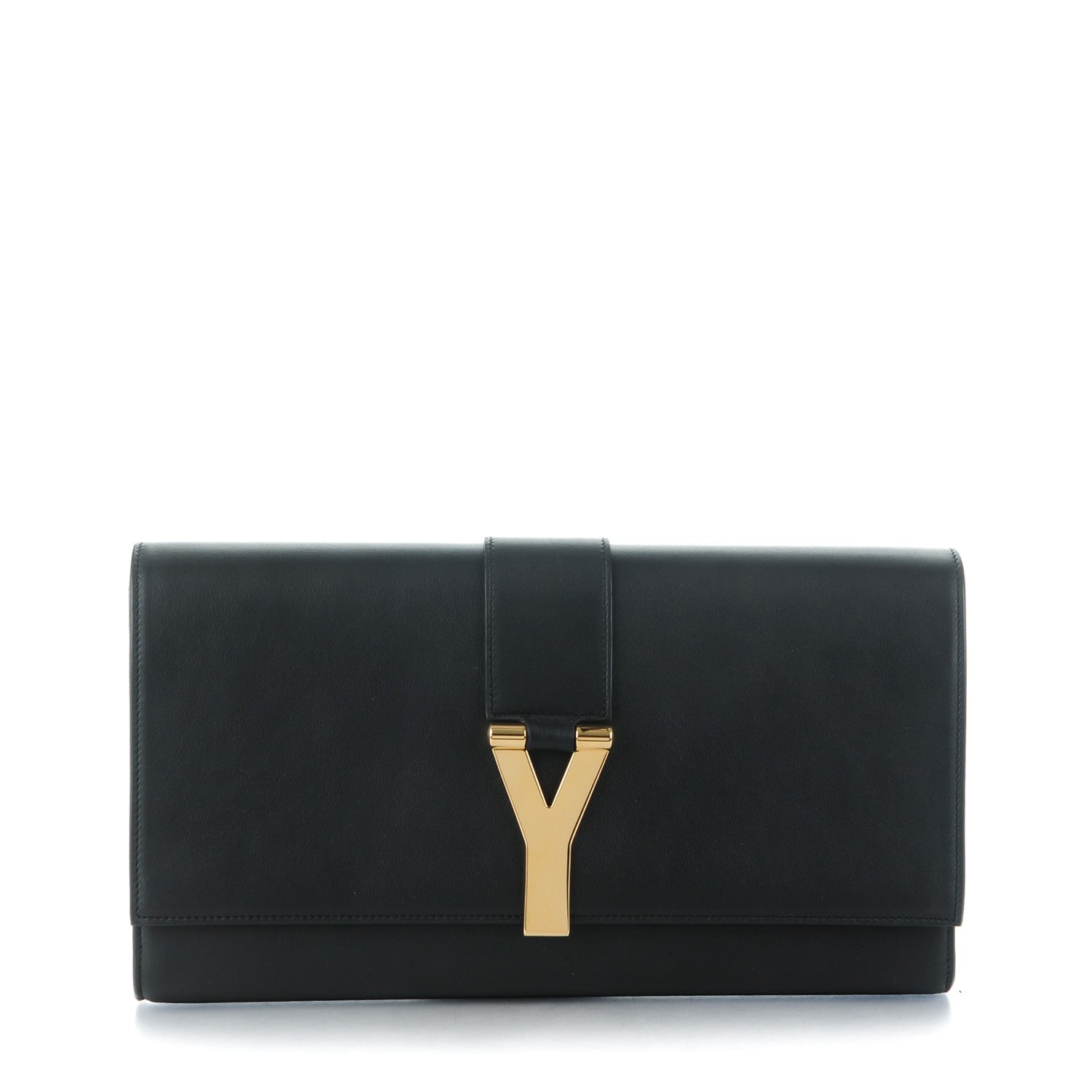 Saint Laurent Calfskin Classic Y Ligne Clutch Black 1 of 7