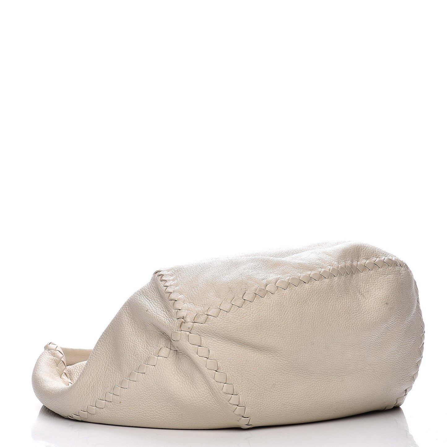 Cervo Deerskin Large Hobo Bianco White