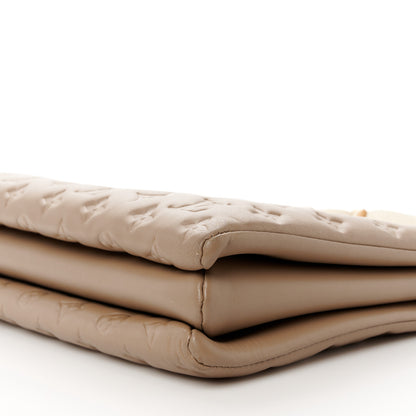 Louis Vuitton Lambskin Embossed Monogram Coussin MM Taupe 11 of 12