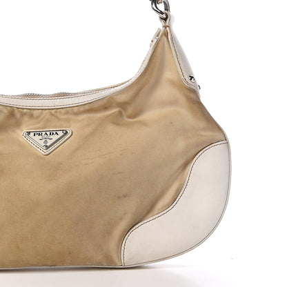 Prada Canvas Calfskin Chain Hobo Cera 9 of 17