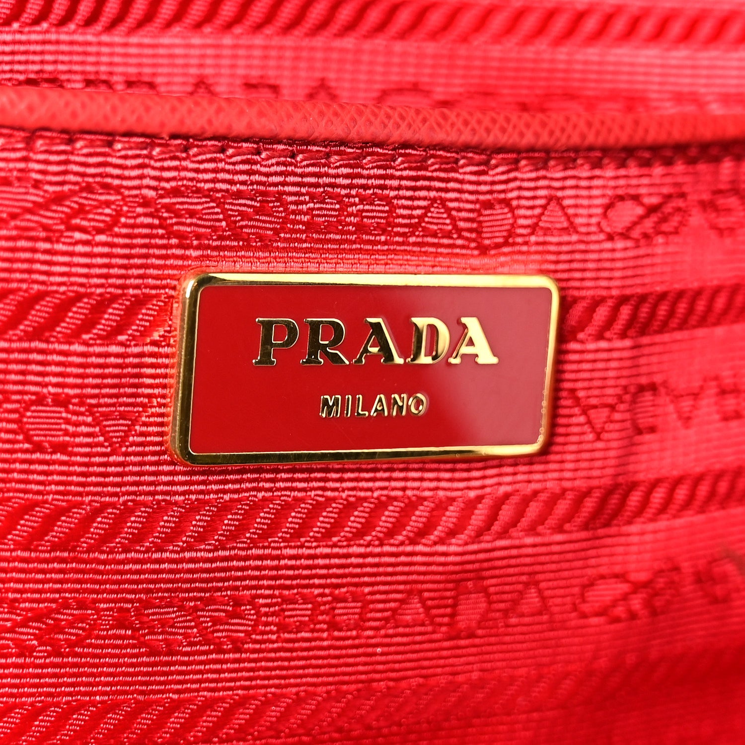Prada Saffiano Lux Large Double Zip Tote Fuoco 5 of 9