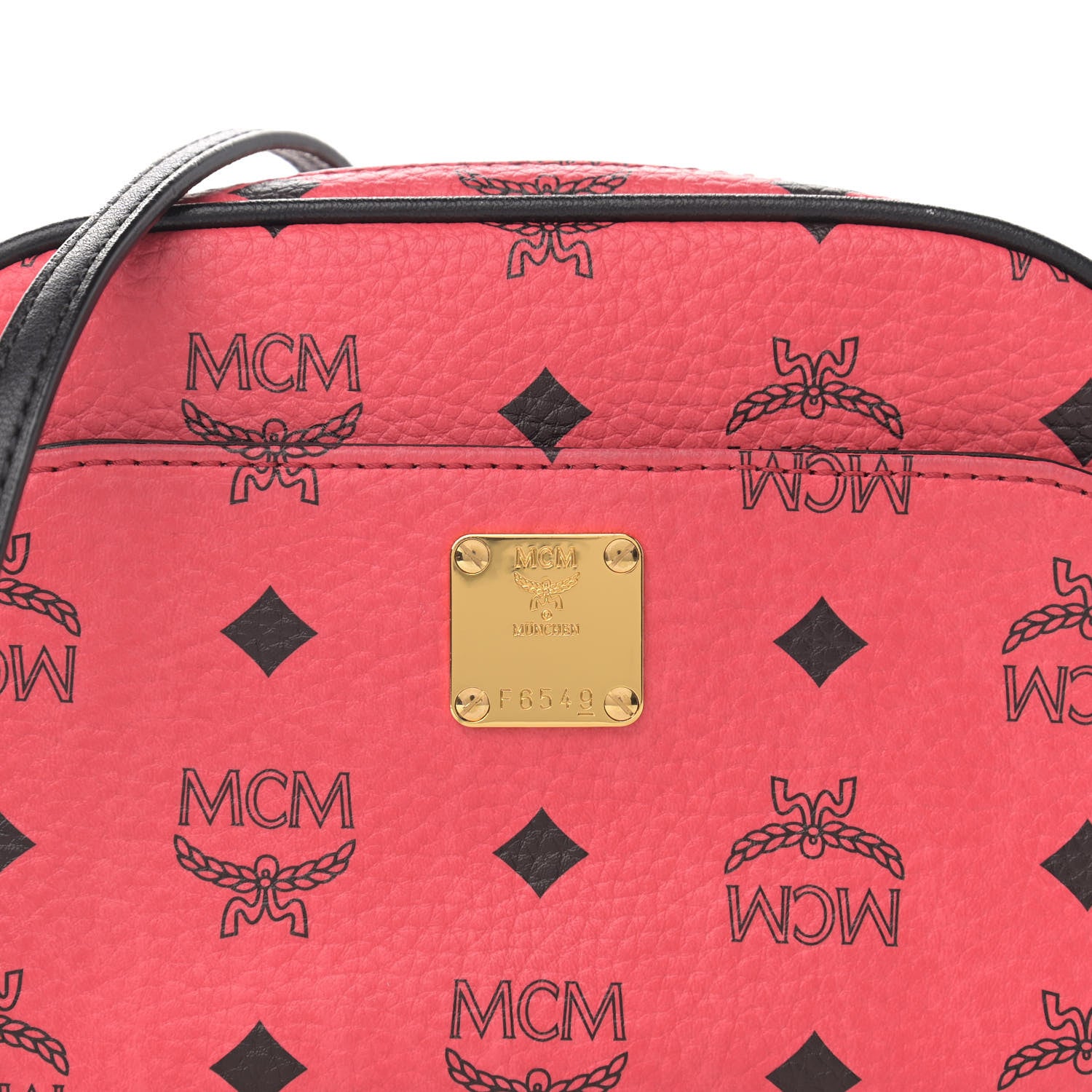 MCM Visetos Mini Camera Crossbody Bag Red 8 of 10
