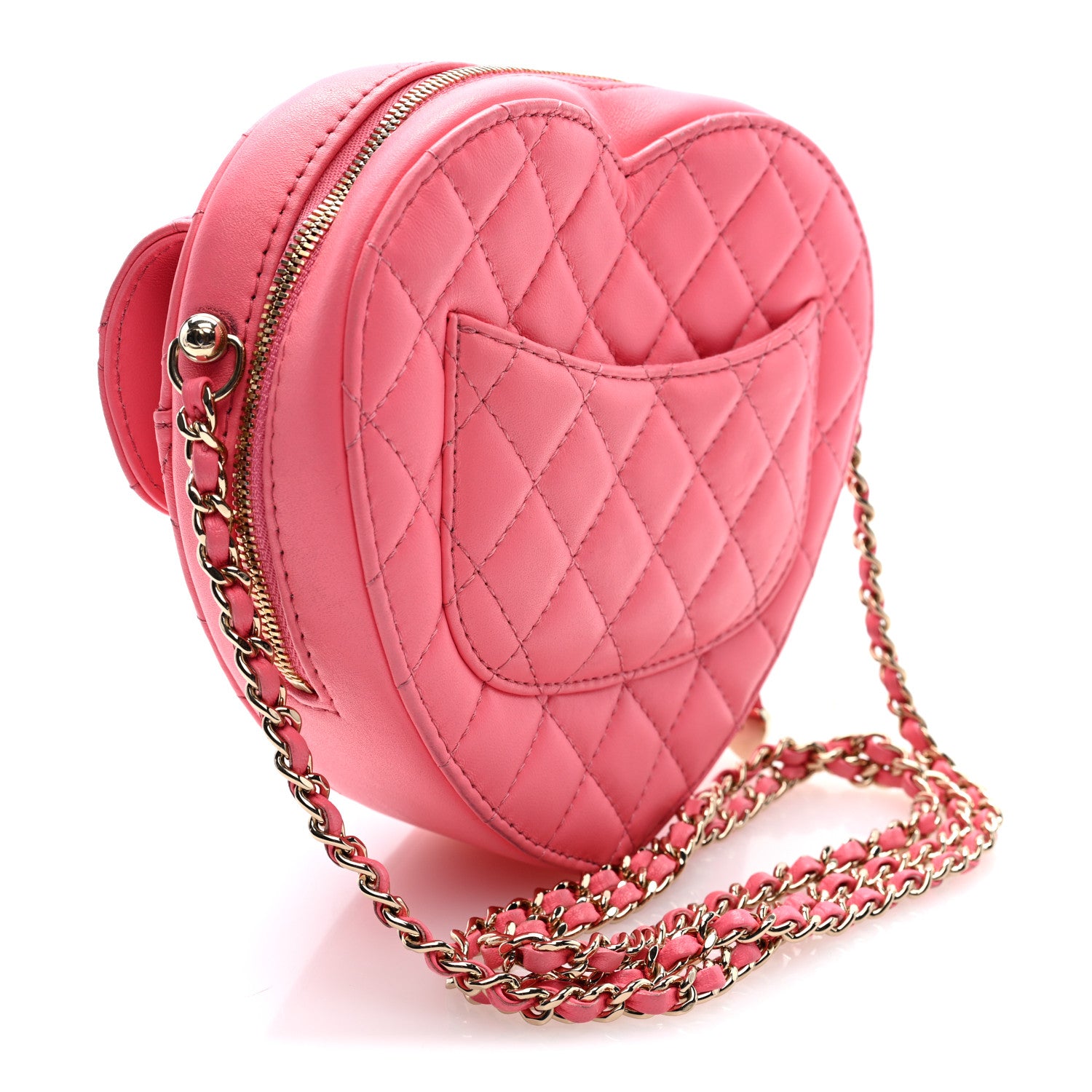 Chanel Lambskin Quilted CC In Love Heart Bag Pink 3 of 9