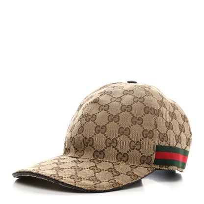 Gucci Monogram Web Baseball Hat L Beige Cocoa 1 of 10