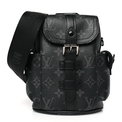 Louis Vuitton Monogram Eclipse Nano Christopher Backpack Black 1 of 8
