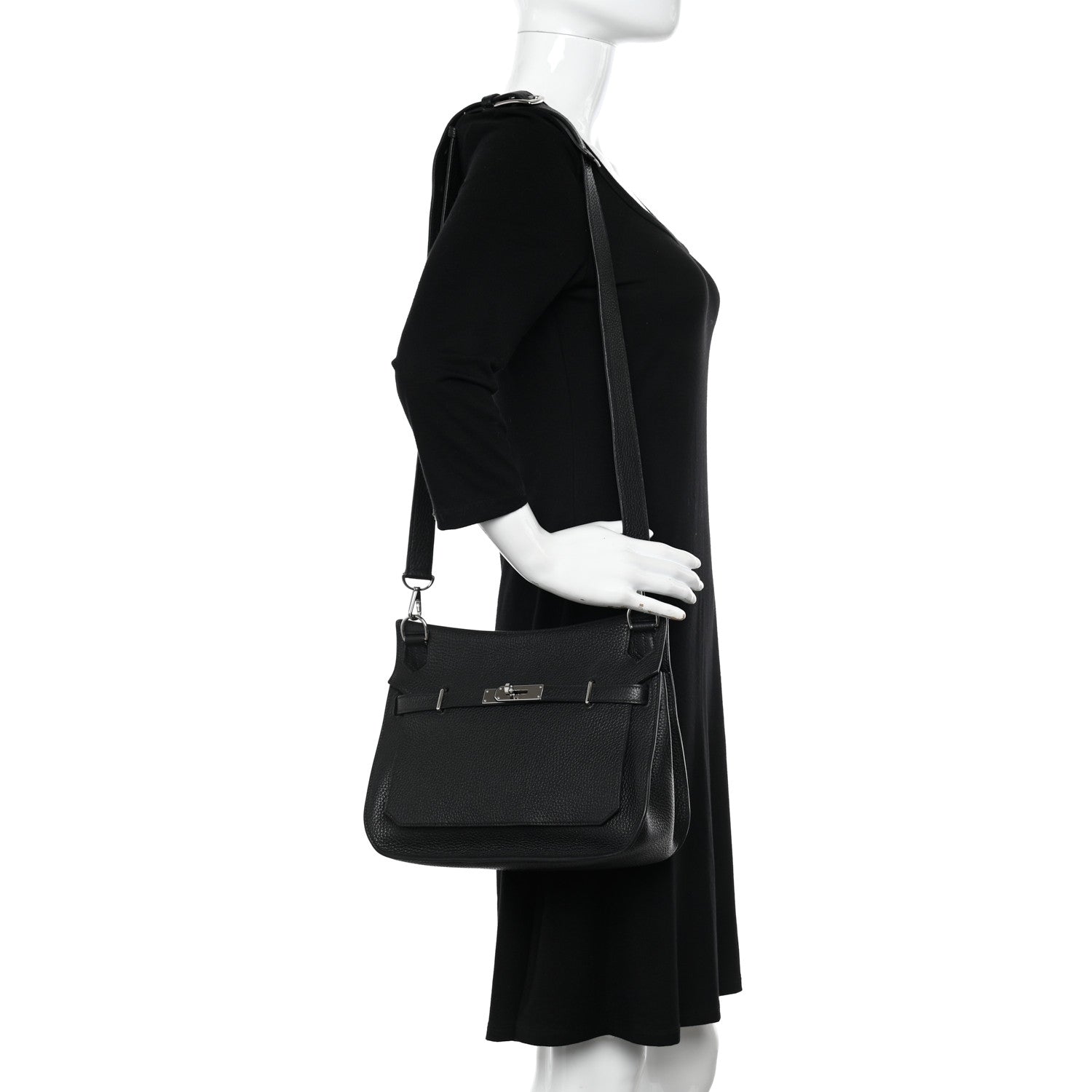 Hermes Taurillon Clemence Jypsiere 28 Black 2 of 13