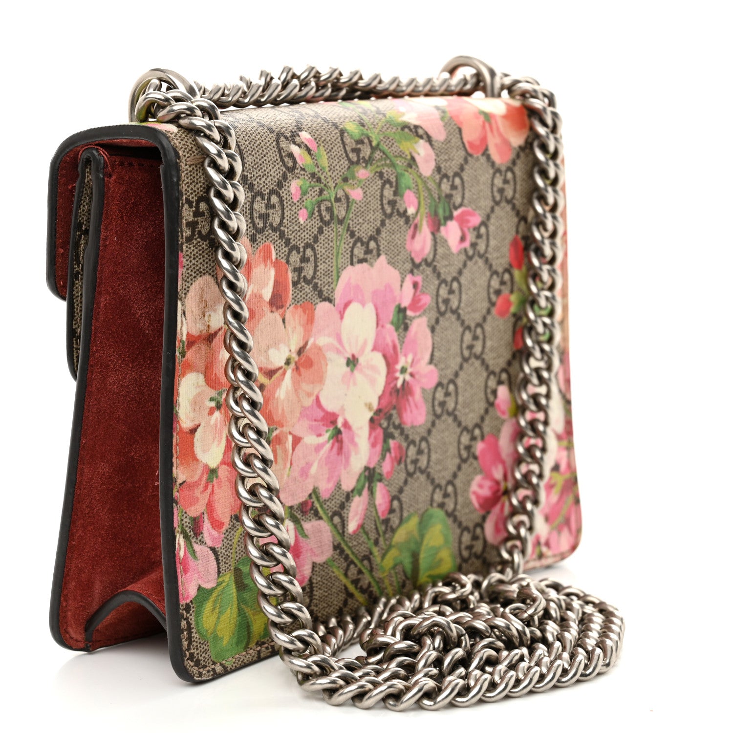 Gucci GG Supreme Monogram Blooms Mini Dionysus Shoulder Bag Beige Multicolor Dry Rose 3 of 13