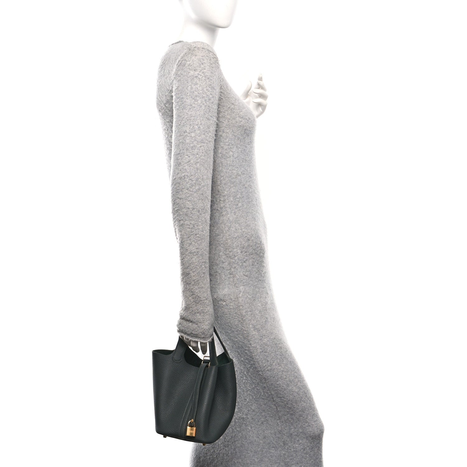 Hermes Taurillon Clemence Picotin Lock 18 PM Vert Mangrove 1800202