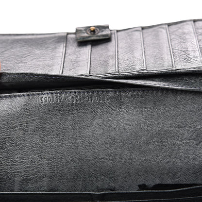 Balenciaga Agneau Classic Hardware Continental Wallet on Strap Anthracite 9 of 15