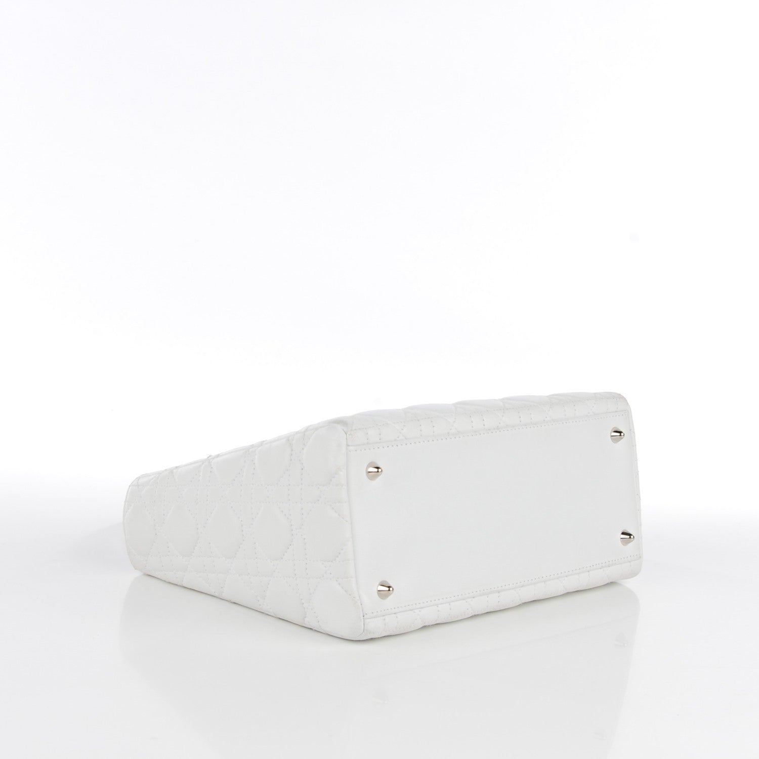 Christian Dior Lambskin Cannage Medium Lady Dior White 4 of 15