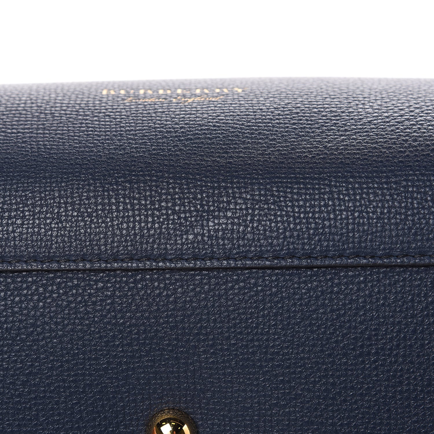 Burberry Grainy Calfskin House Check Large Banner Tote Ink Blue 10 of 12