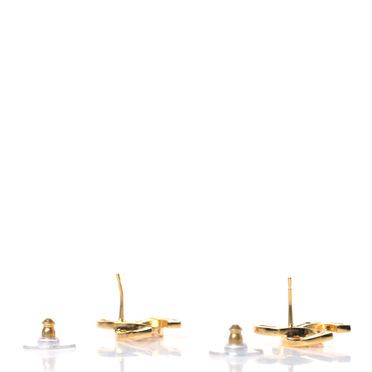 Metal Obazine CC Earrings Gold