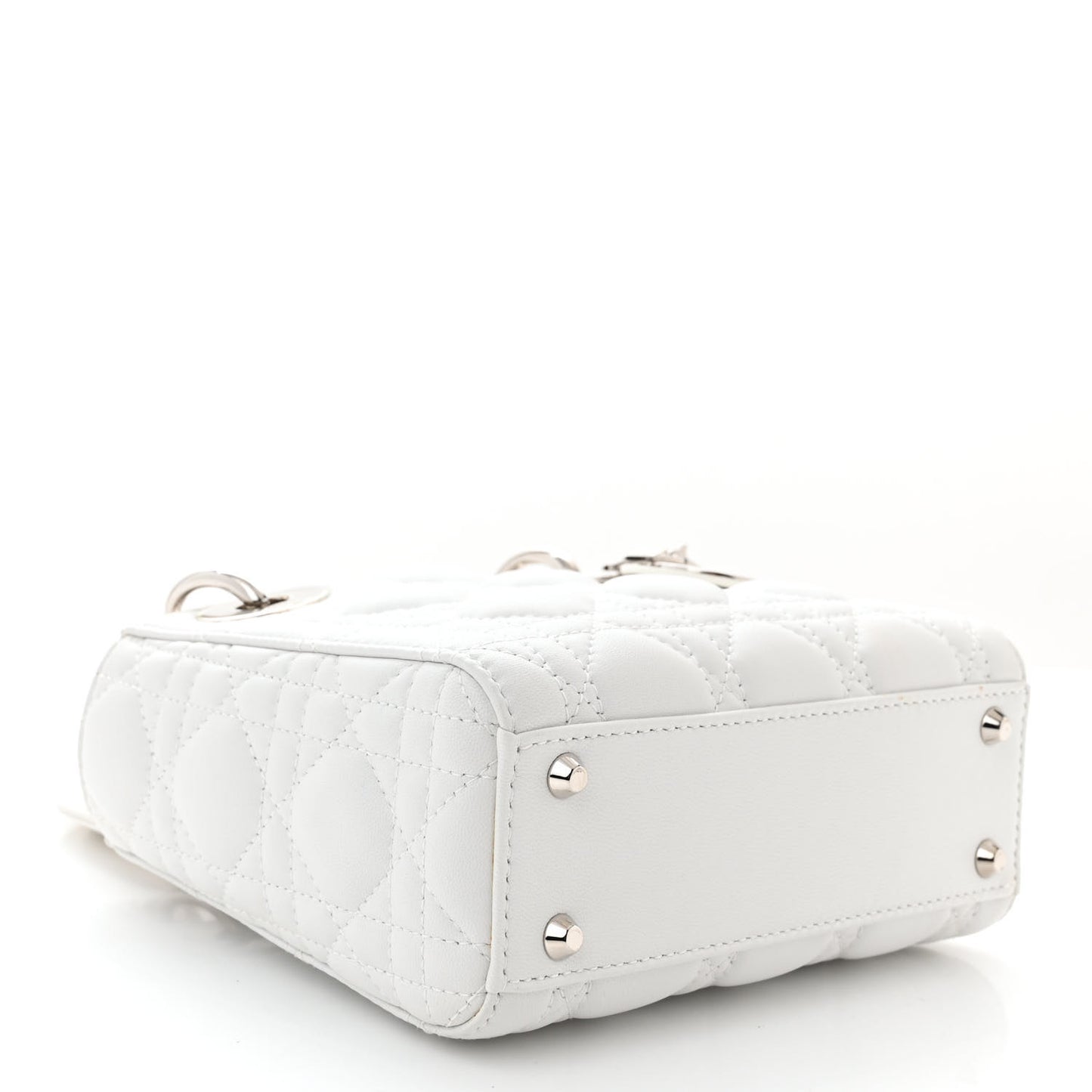 Lambskin Cannage Mini Lady Dior White