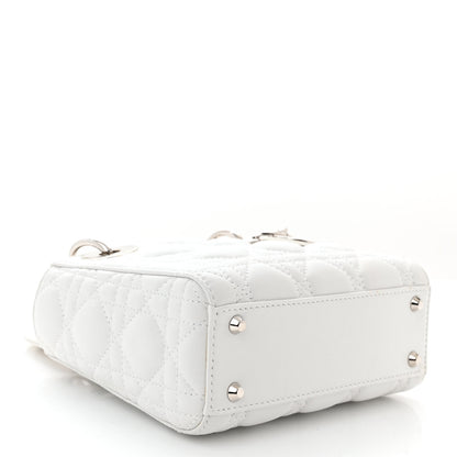 Christian Dior Lambskin Cannage Mini Lady Dior White 4 of 11
