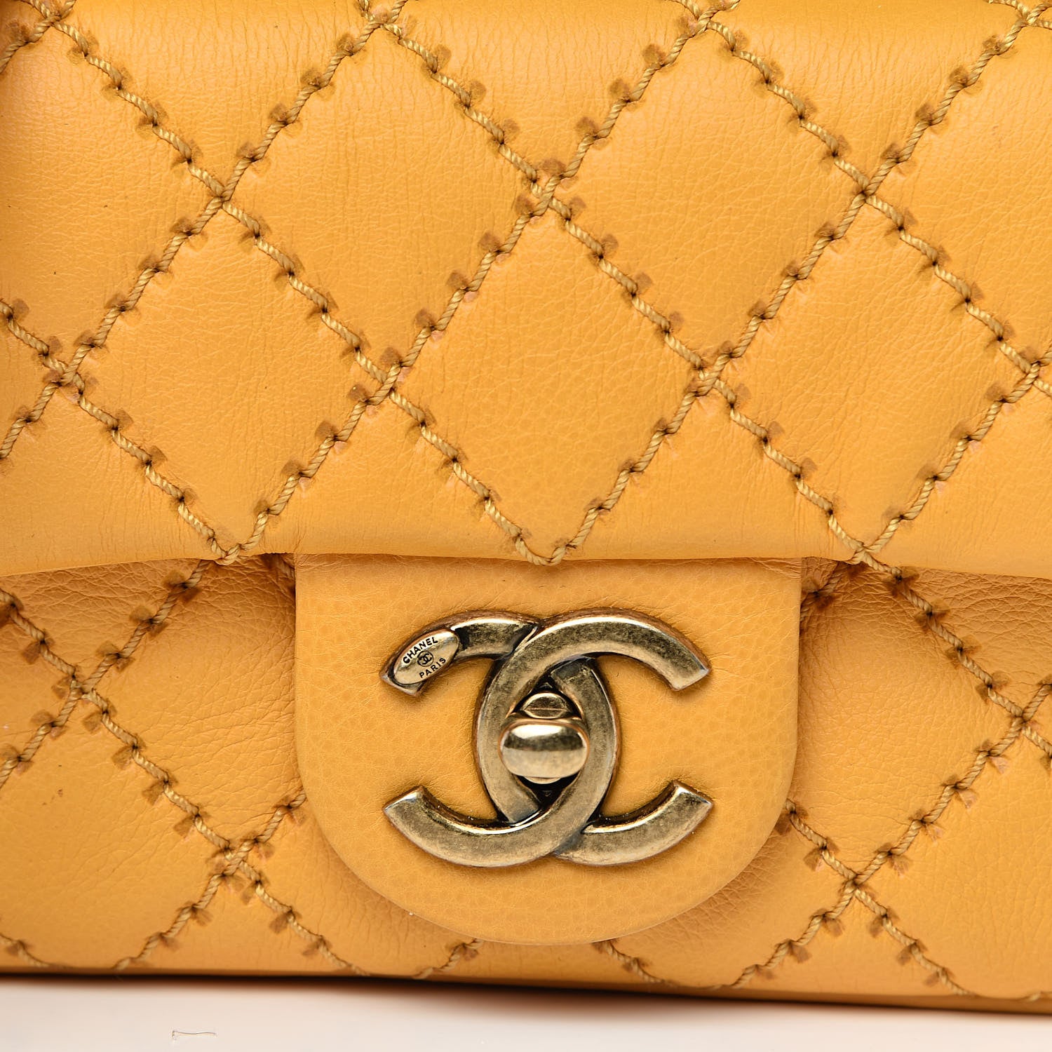 Chanel Calfskin Quilted Mini Urban Day Flap Yellow 10 of 11
