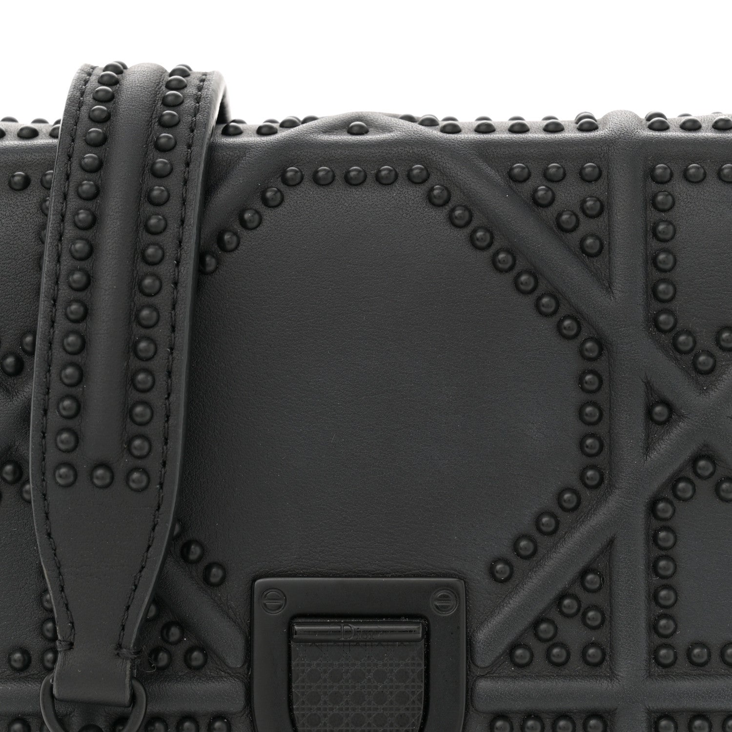 Christian Dior Ultra Matte Calfskin Studded Vertical Diorama Black 8 of 11