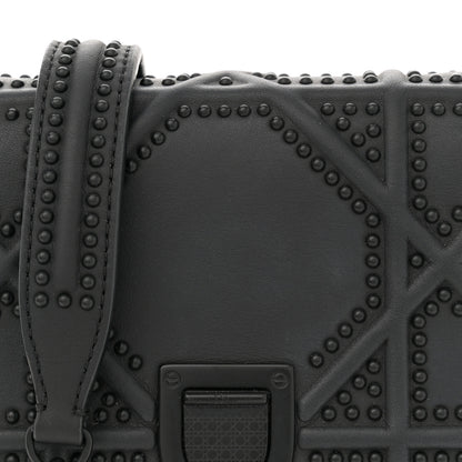 Christian Dior Ultra Matte Calfskin Studded Vertical Diorama Black 8 of 11