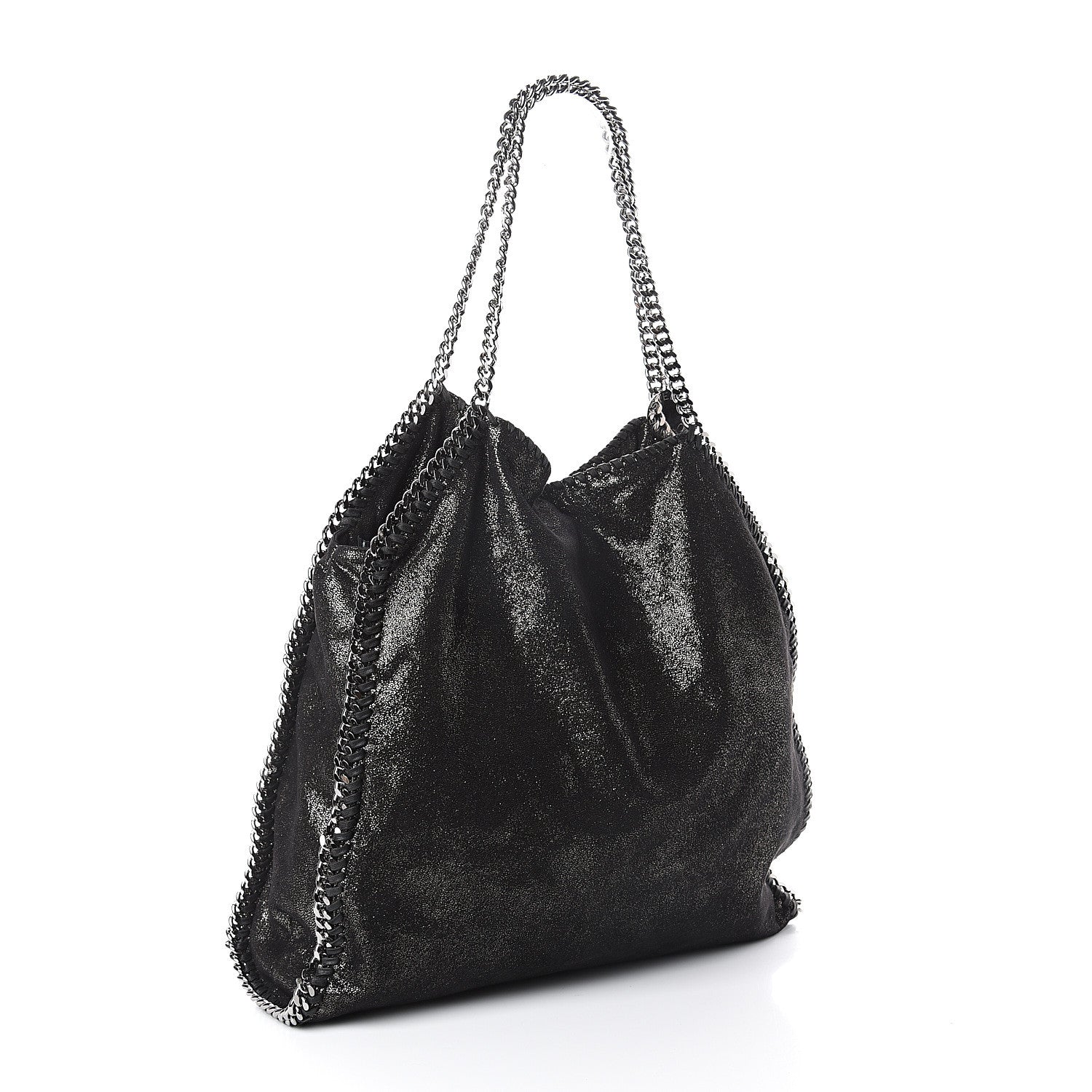 Stella McCartney Shaggy Deer Big Falabella Tote Black 2 of 8
