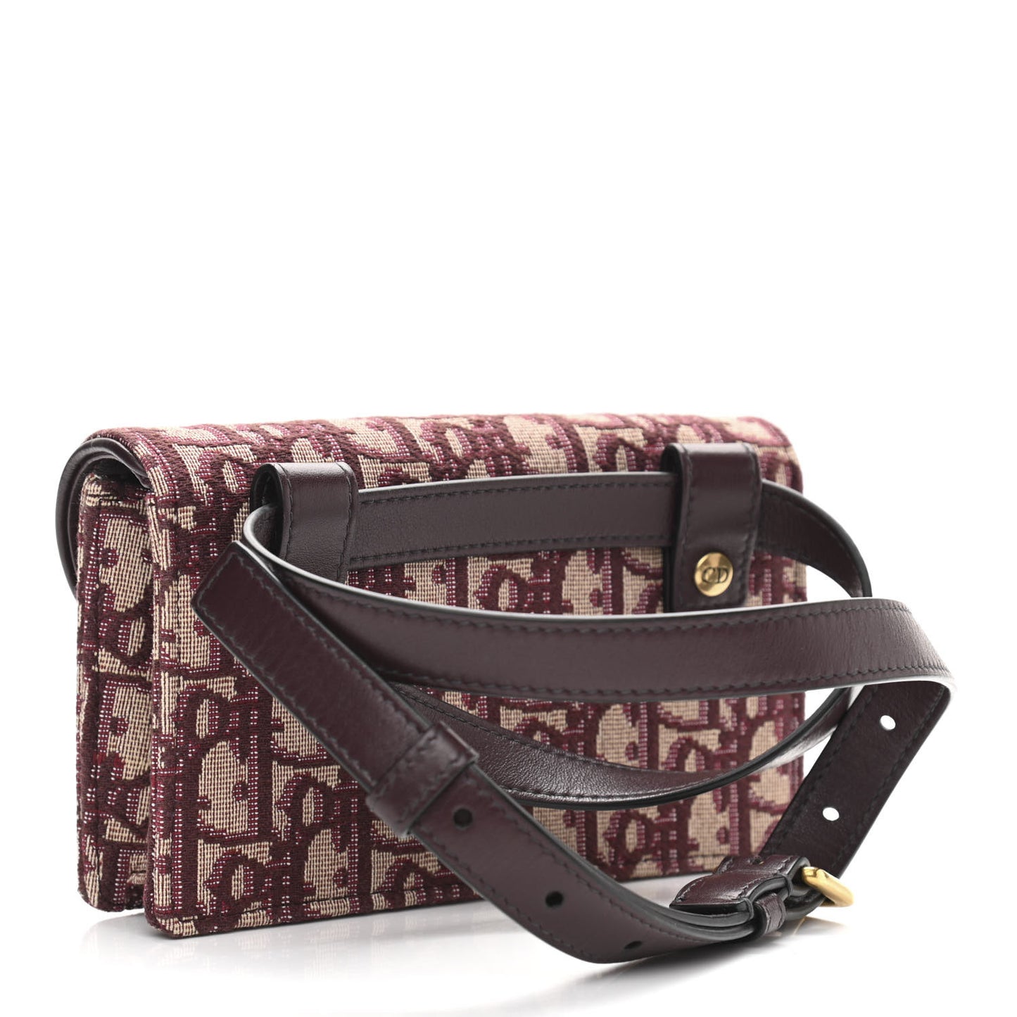 Oblique Saddle Belt Bag Bordeaux