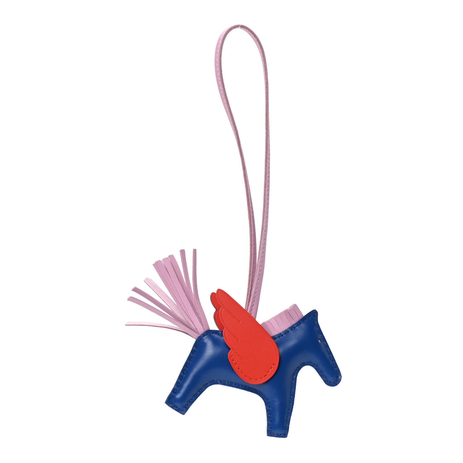 Hermes Milo Lambskin Grigri Rodeo Pegase Horse Bag Charm PM Bleu France Mauve Sylvestre Capucine 3 of 3