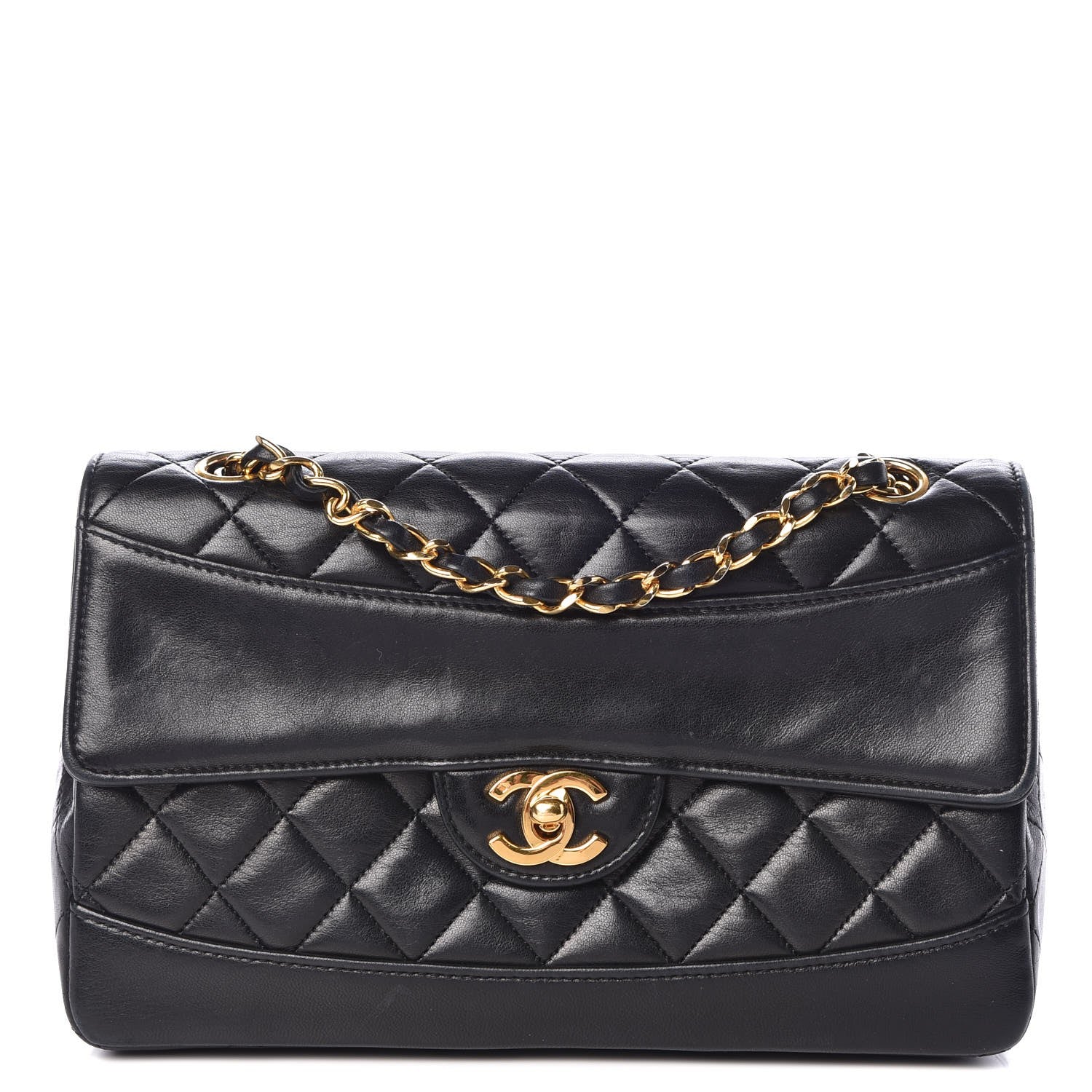 Chanel Lambskin Quilted Small Single Flap Black 1 of 11