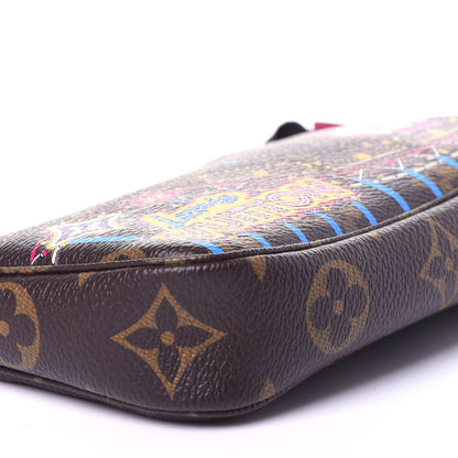 Louis Vuitton Monogram 2020 Christmas Animation Roller Coaster Mini Pochette Accessories Pivoine 8 of 10