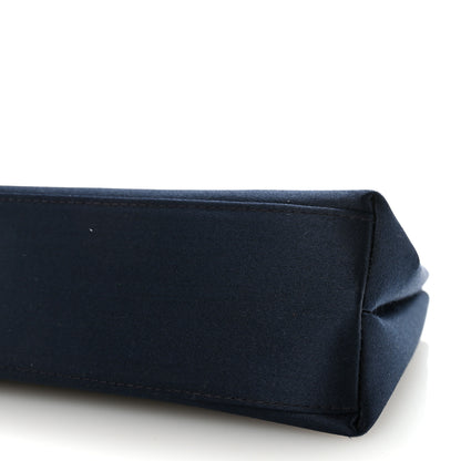 Chanel Satin Quilted Small Kelly Flap Bag Navy 10 of 10
