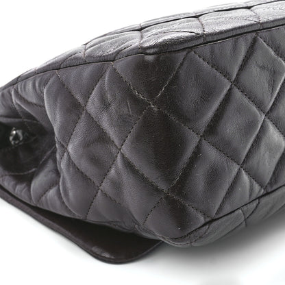Chanel Washed Lambskin Quilted Jumbo Hybrid Reissue Flap Dark Brown 11 of 12