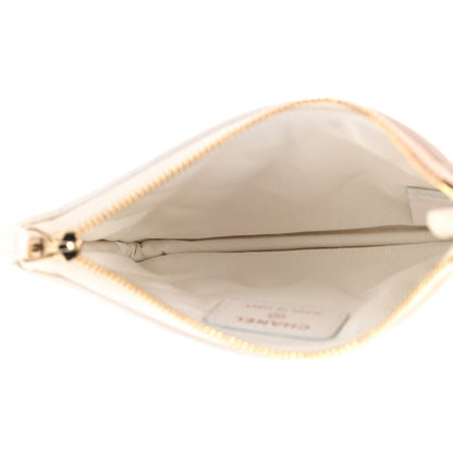 Chanel Caviar Quilted Small Cosmetic Case White 5 of 8