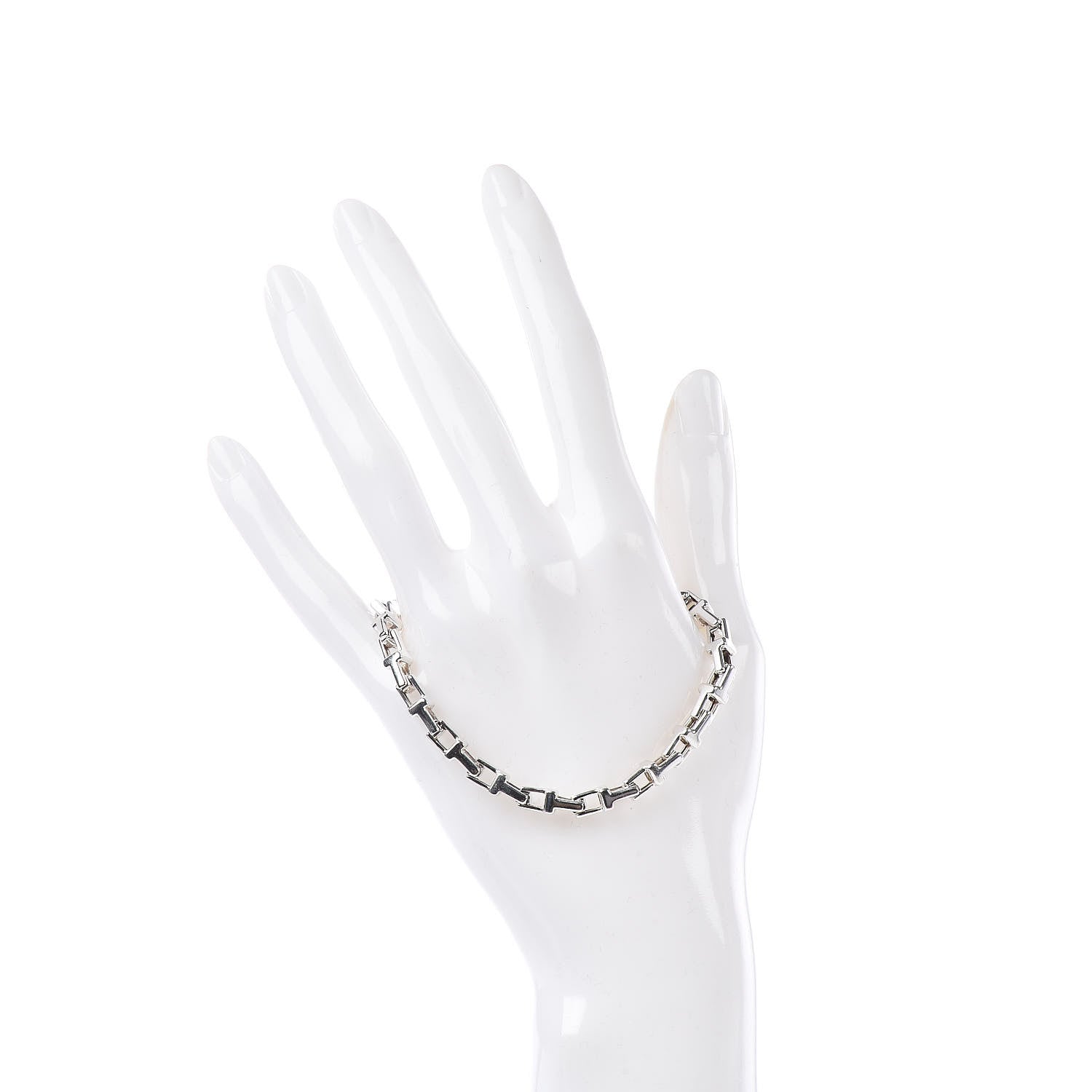 Tiffany Sterling Silver Narrow T Chain Bracelet 2 of 6