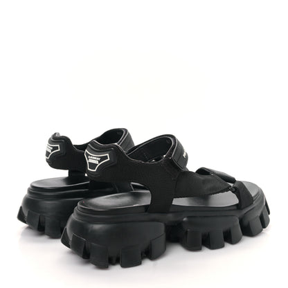 Prada Nappa Logo Embossed Thunder Sole 50mm Sport Sandals 38.5 Militare 4 of 9