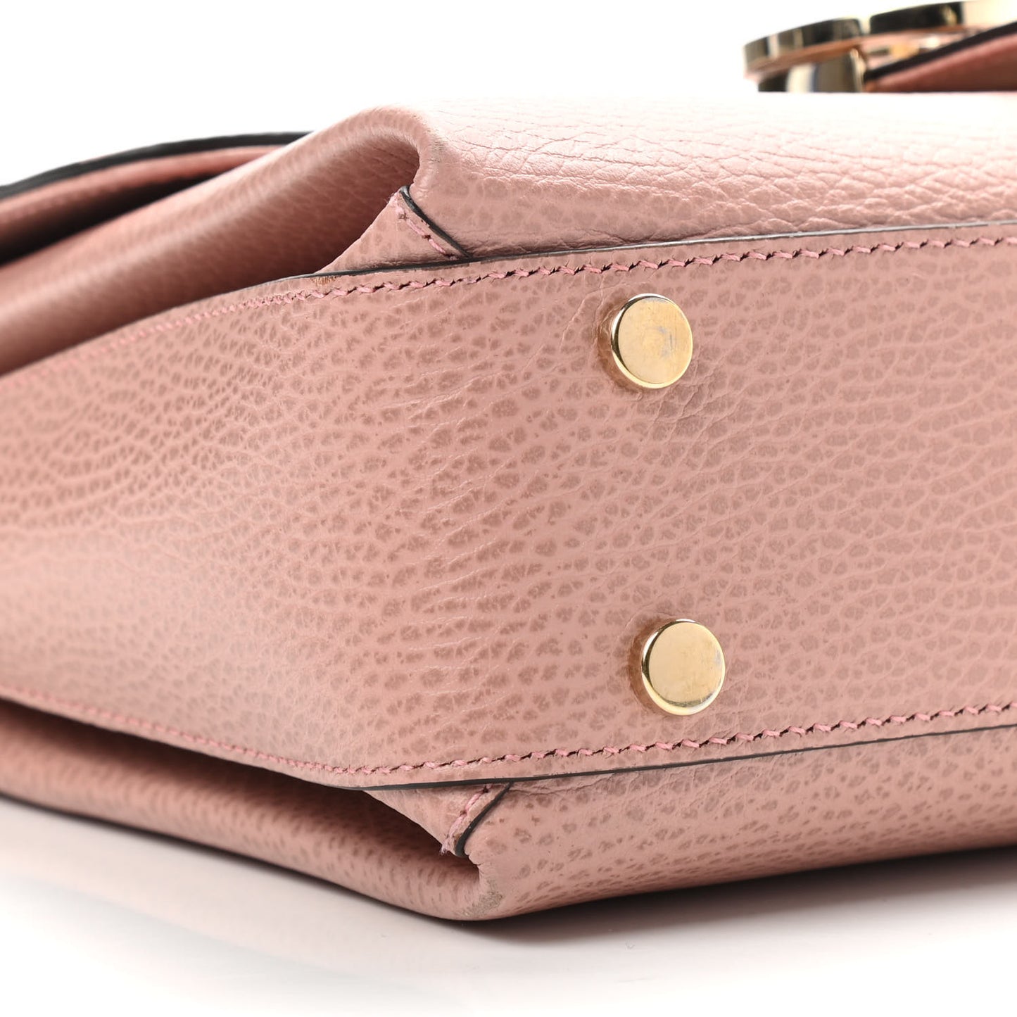 Dollar Calfskin Interlocking G Top Handle Shoulder Bag Soft Pink