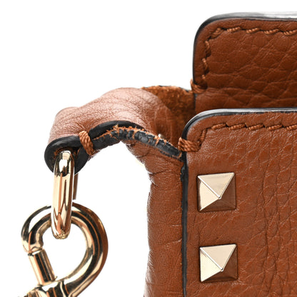 Valentino Garavani Pebbled Calfskin Mini Rockstud Flip-Lock Messenger Bag Light Cuir 10 of 10
