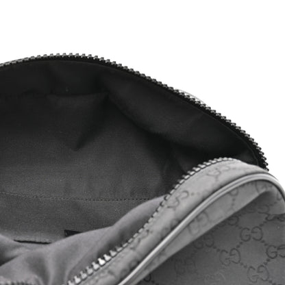 Gucci Nylon Monogram Fanny Pack Belt Bag Black 5 of 10