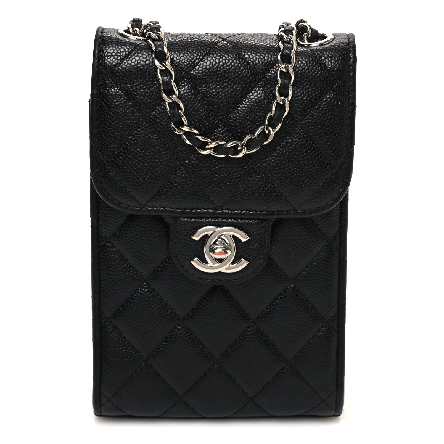 Chanel Caviar Quilted Classic Phone Holder Black 1 of 13