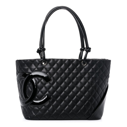 Chanel Calfskin Quilted Large Cambon Tote Black 1 of 16